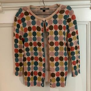 Boden cotton cardigan e/polka dots